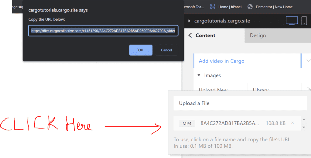Add and embed video to Cargo Site - Cargo Site Tutorials