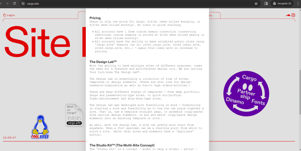 Cargo Site pricing and subscription all you need to know - Cargo Site ...